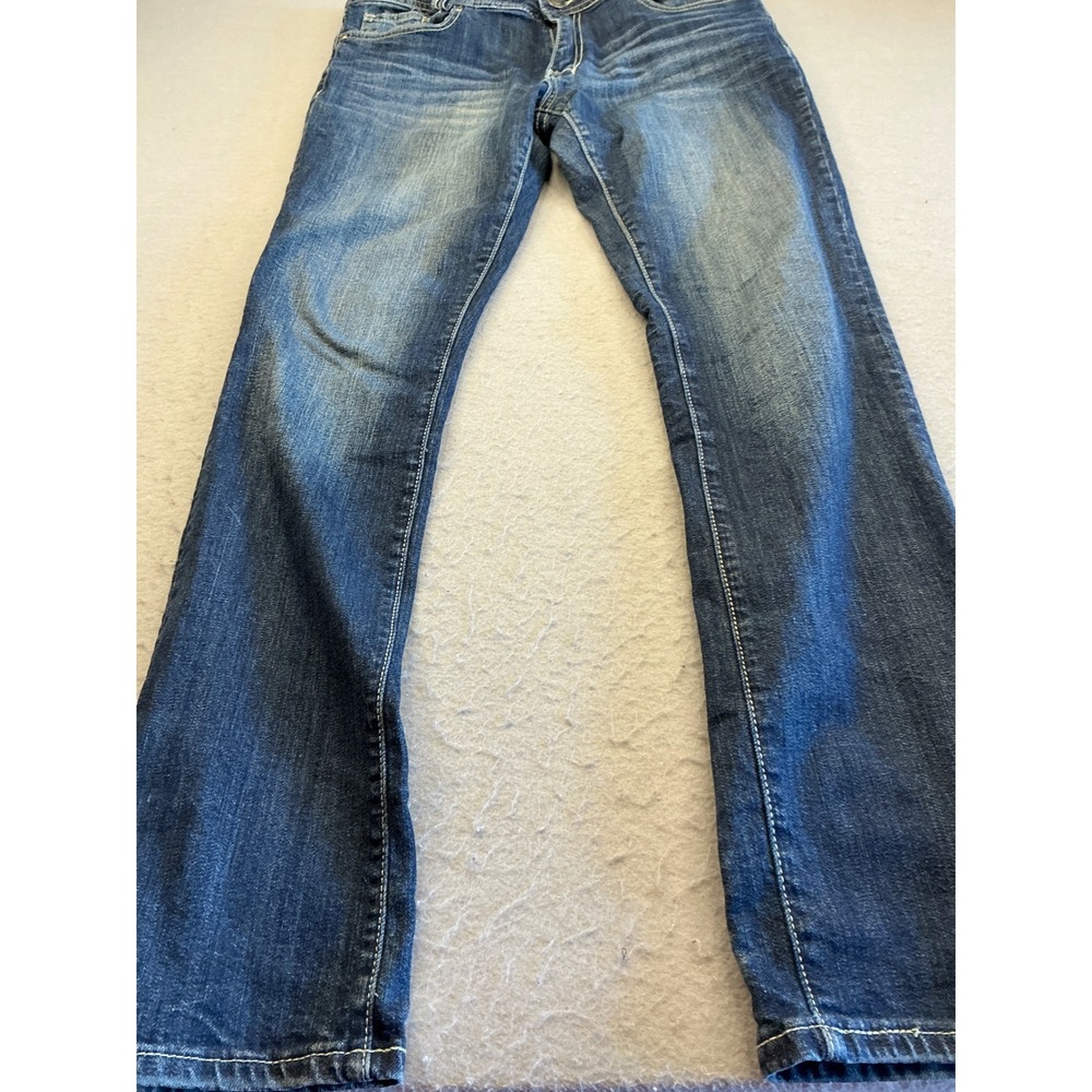 VGS Y2K Jeans Bootcut Embroidered‎ Flap Pocket Blue Denim Size 10 Casual Mens